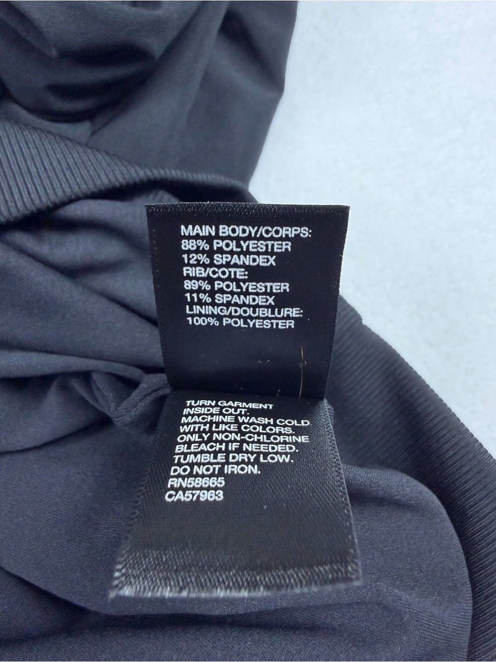 Zella Womens Black Full Zip Bomber Jacket Athletic Activewear Size 1X - Picture 9 of 9
